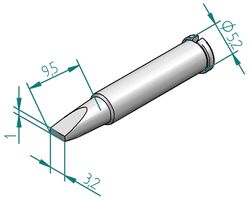 ERSA - 0102CDLF32/SB - 烙铁头 凿形头 3.2MM