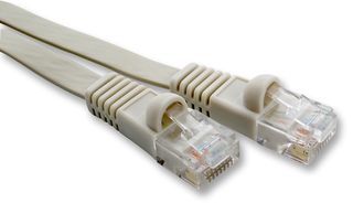 VIDEK - 2965-0.3F - 连接线 扁平 CAT5E UTP 灰棕色 0.3米