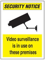 BRADY - SEC334 SAV - 警告标志 VIDEO SURVEILLANCE(摄像机监控) 300X400 SAV