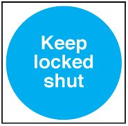 BRADY - MF02U/R - 警告标志 KEEP LOCKED SHUT(保持关闭) 100X100mm