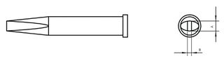 COOPER TOOLS / WELLER - XT M - 烙铁头 凿形 无铅 3.2X1.2mm