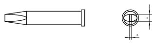 COOPER TOOLS / WELLER - XT C - 烙铁头 凿形 无铅 3.2X0.8mm